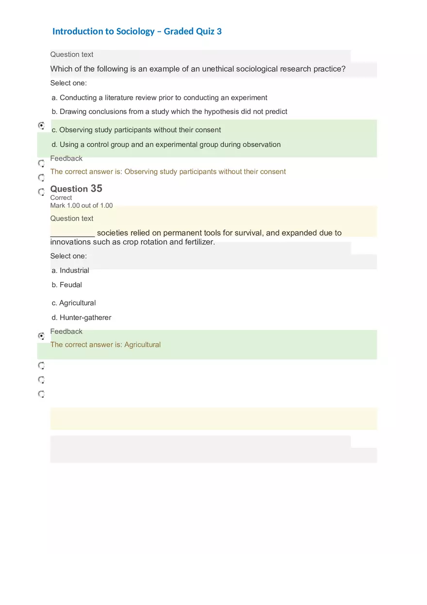 Introduction to Sociology – Graded Quiz 3 - Page 6