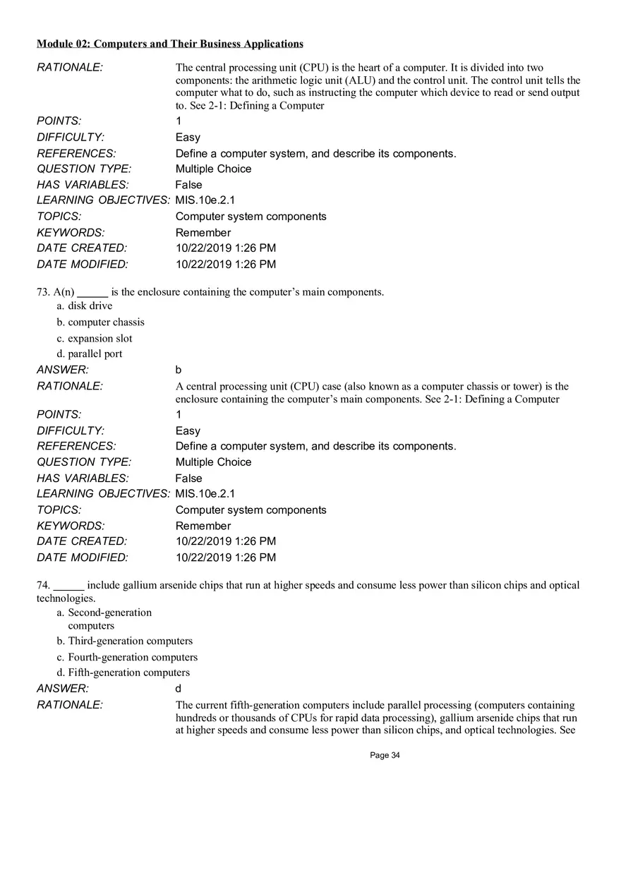 Computers and Their Business Application Multiple Choice Part 1 - Page 10