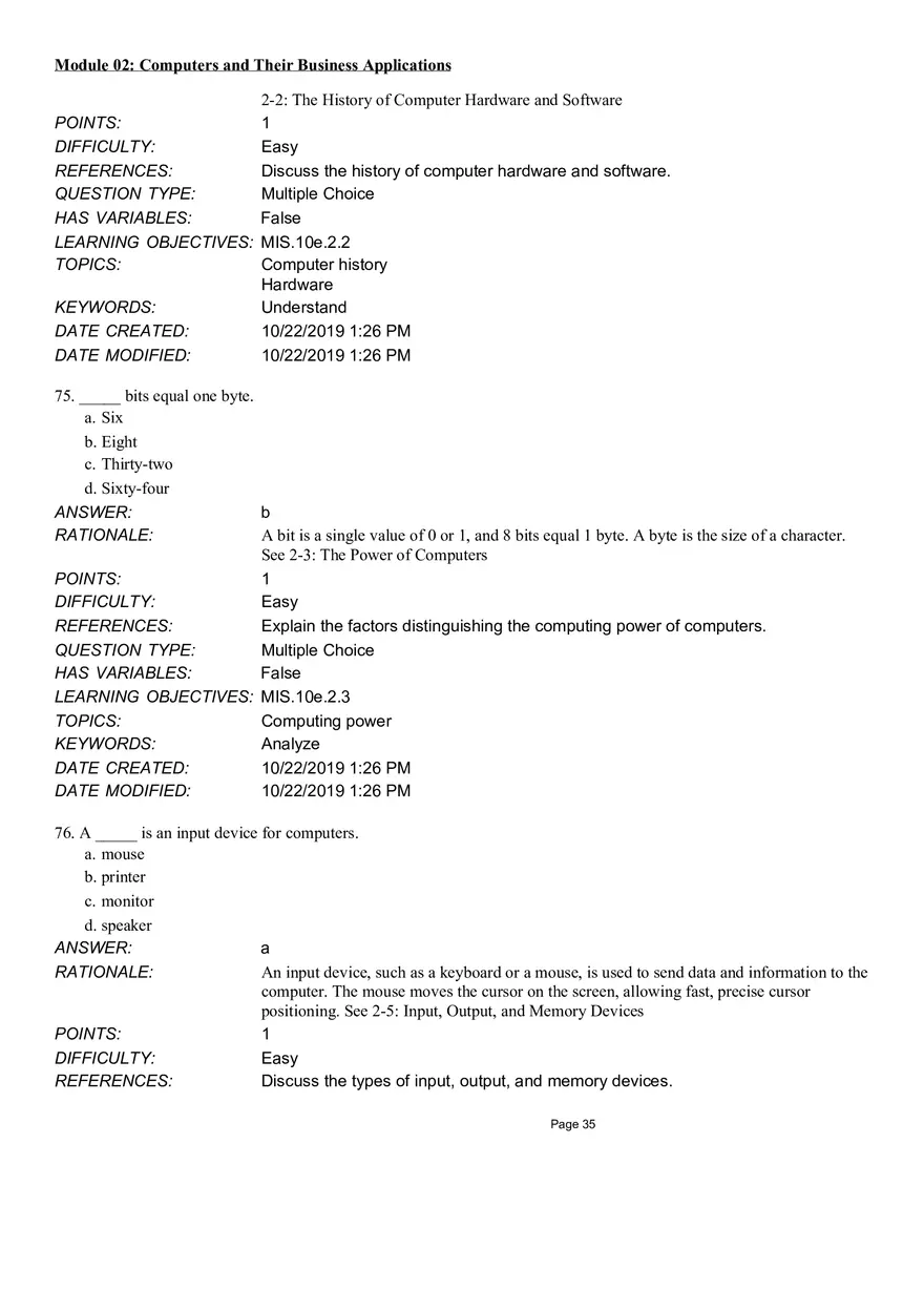 Computers and Their Business Application Multiple Choice Part 1 - Page 11