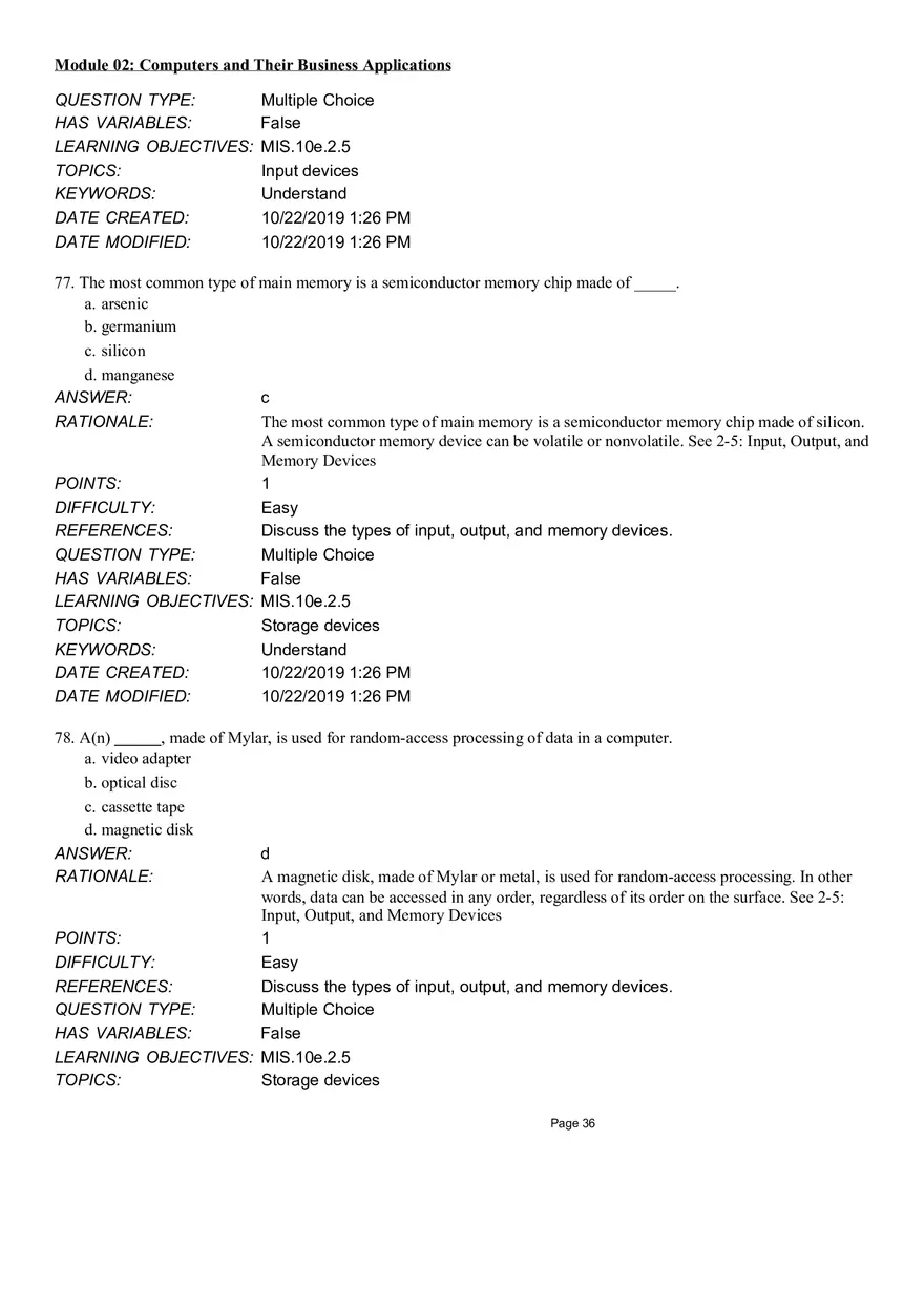 Computers and Their Business Application Multiple Choice Part 1 - Page 12