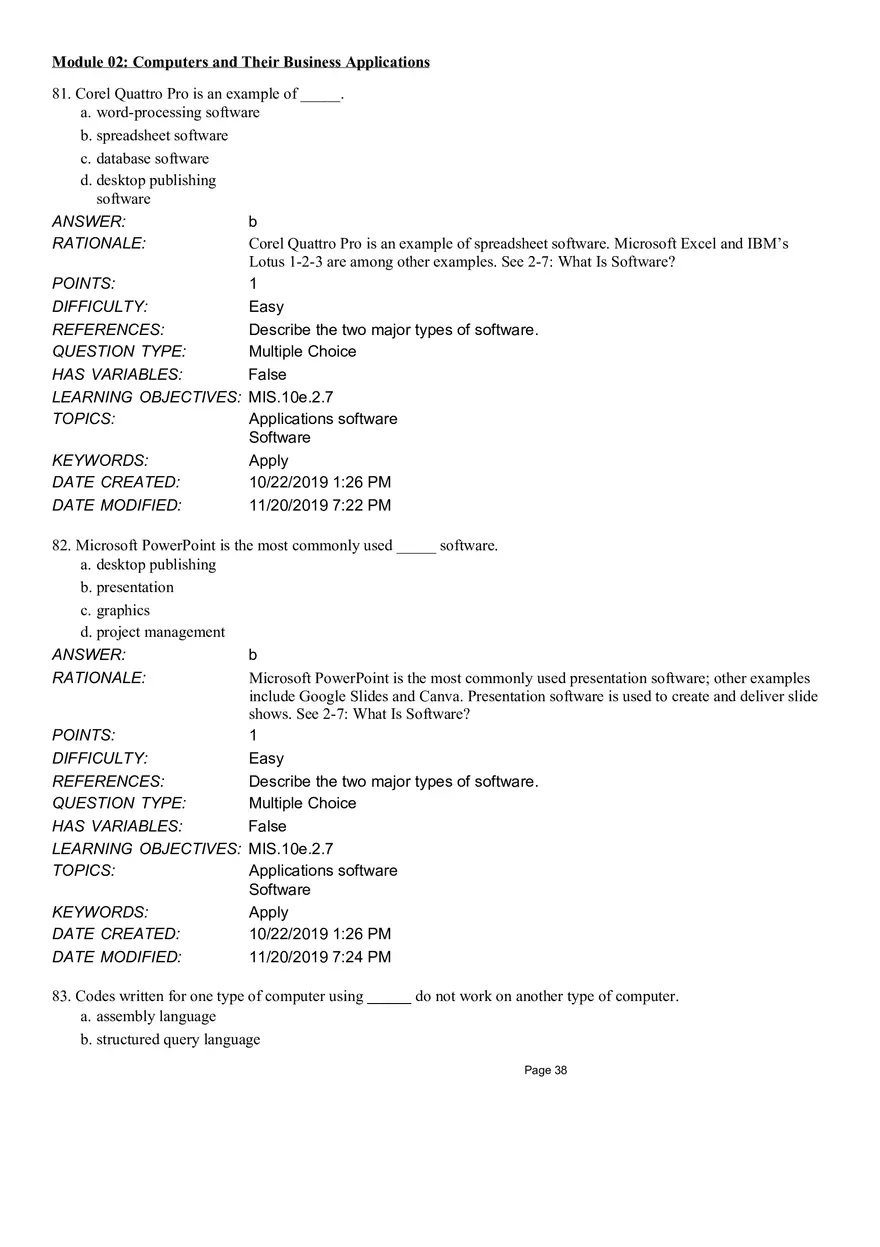 Computers and Their Business Application Multiple Choice Part 1 - Page 14