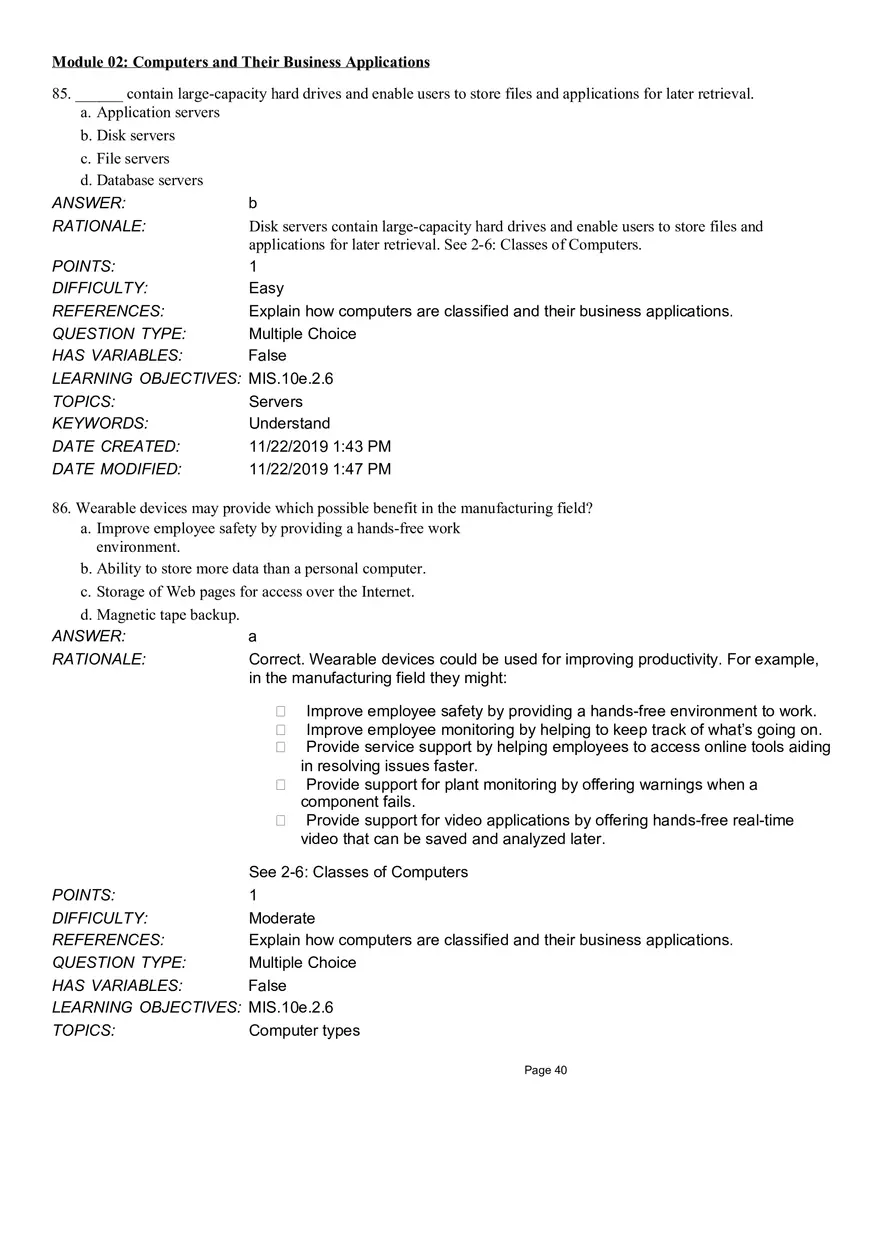 Computers and Their Business Application Multiple Choice Part 1 - Page 16