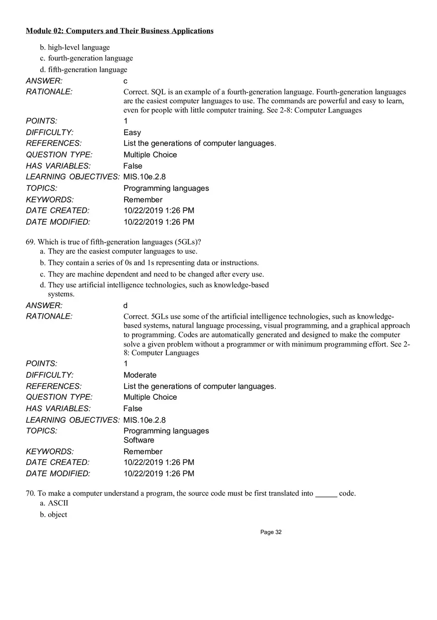 Computers and Their Business Application Multiple Choice Part 1 - Page 2