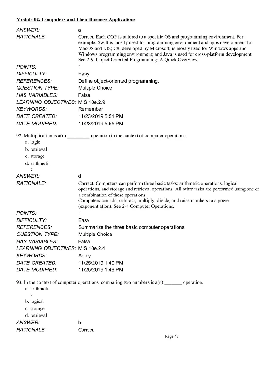 Computers and Their Business Application Multiple Choice Part 1 - Page 5