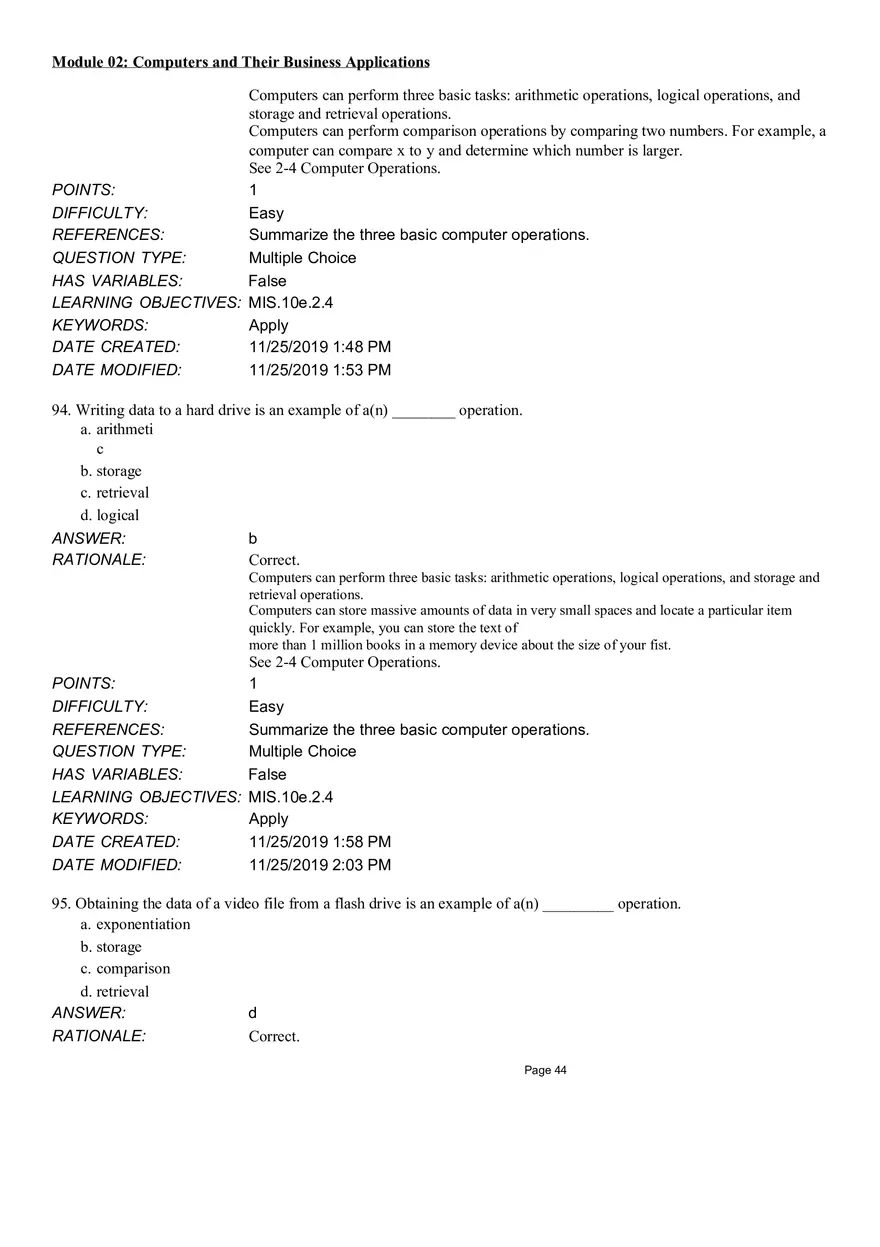 Computers and Their Business Application Multiple Choice Part 1 - Page 6
