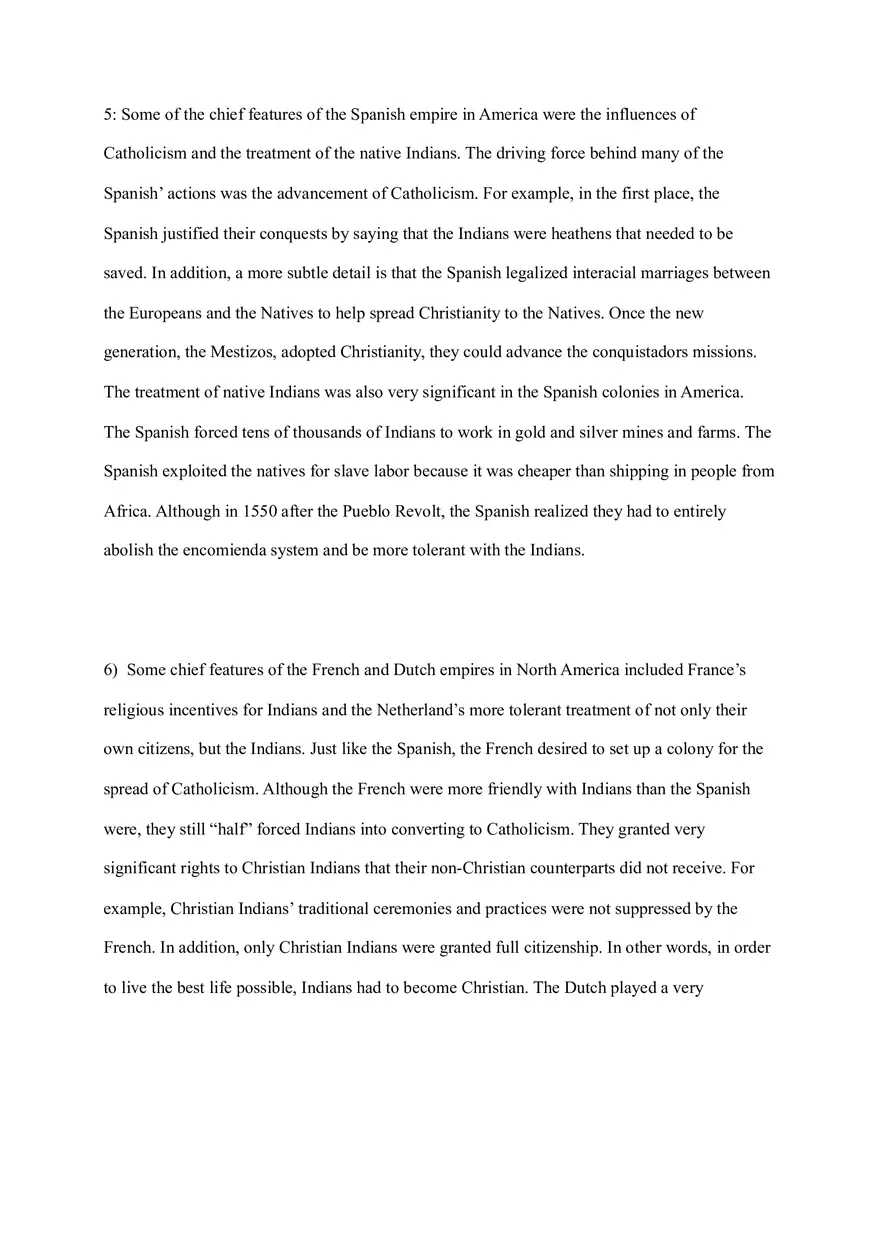What Were Three Chief Features of the Spanish Empire in America - Page 1