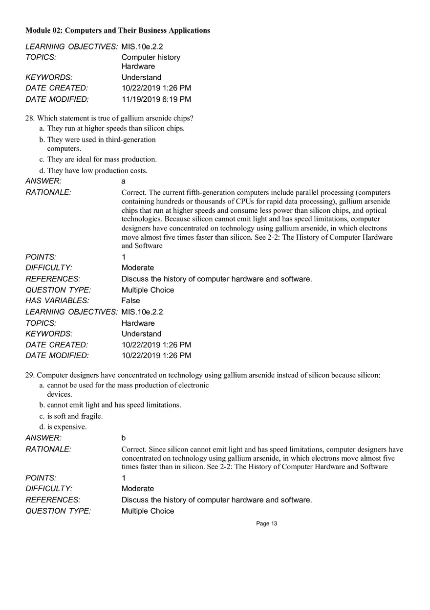 Computers and Their Business Application Multiple Choice Part 3 - Page 7