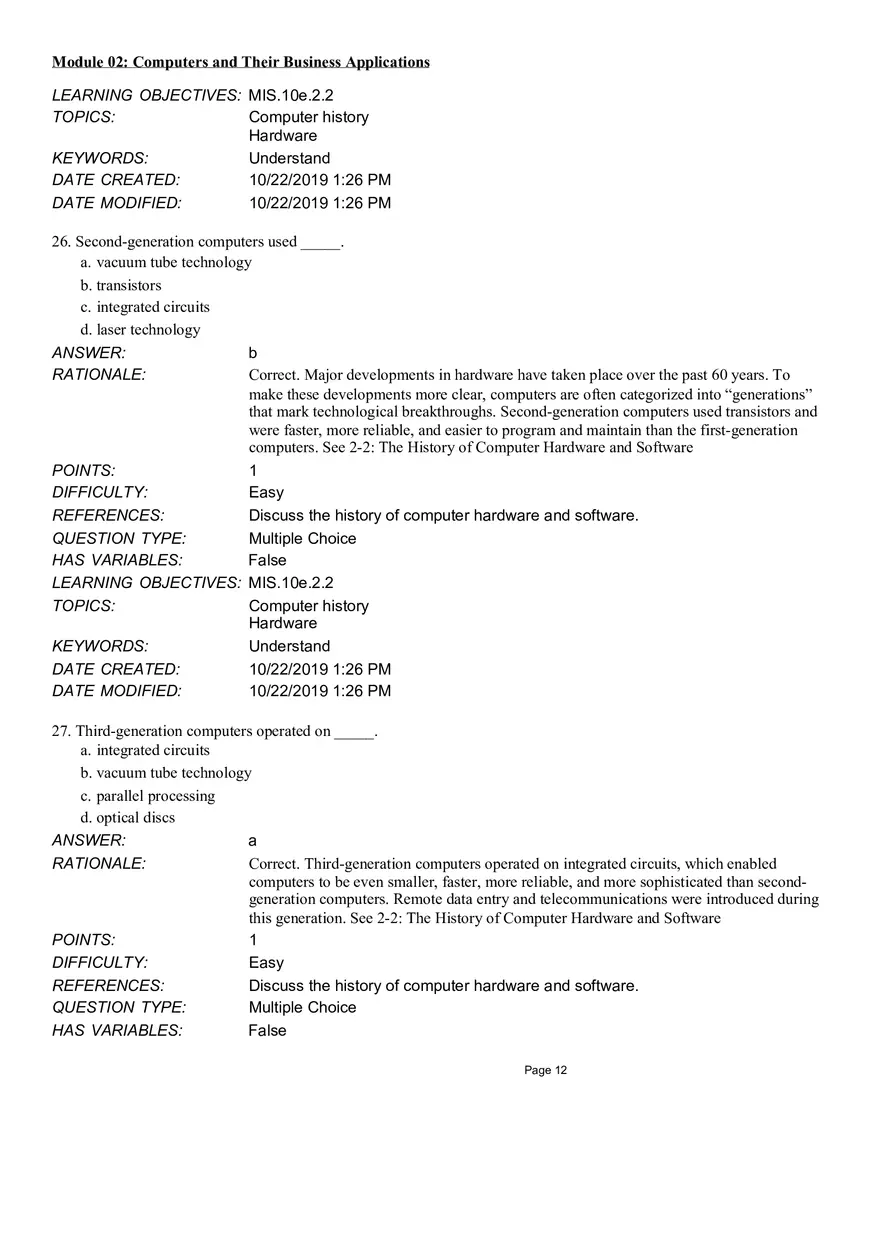 Computers and Their Business Application Multiple Choice Part 3 - Page 6