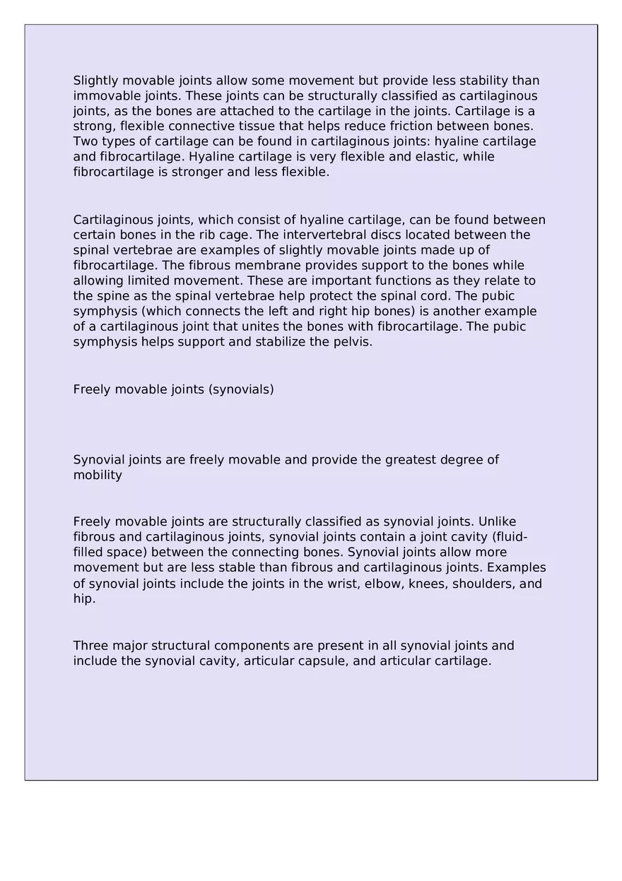 Human Anatomy and Physiology Joints - Page 13