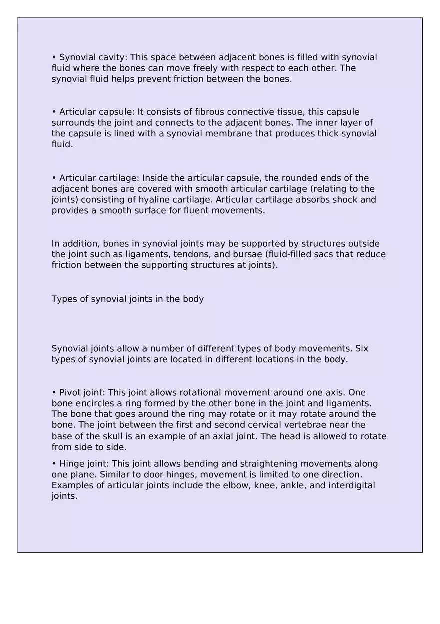 Human Anatomy and Physiology Joints - Page 14