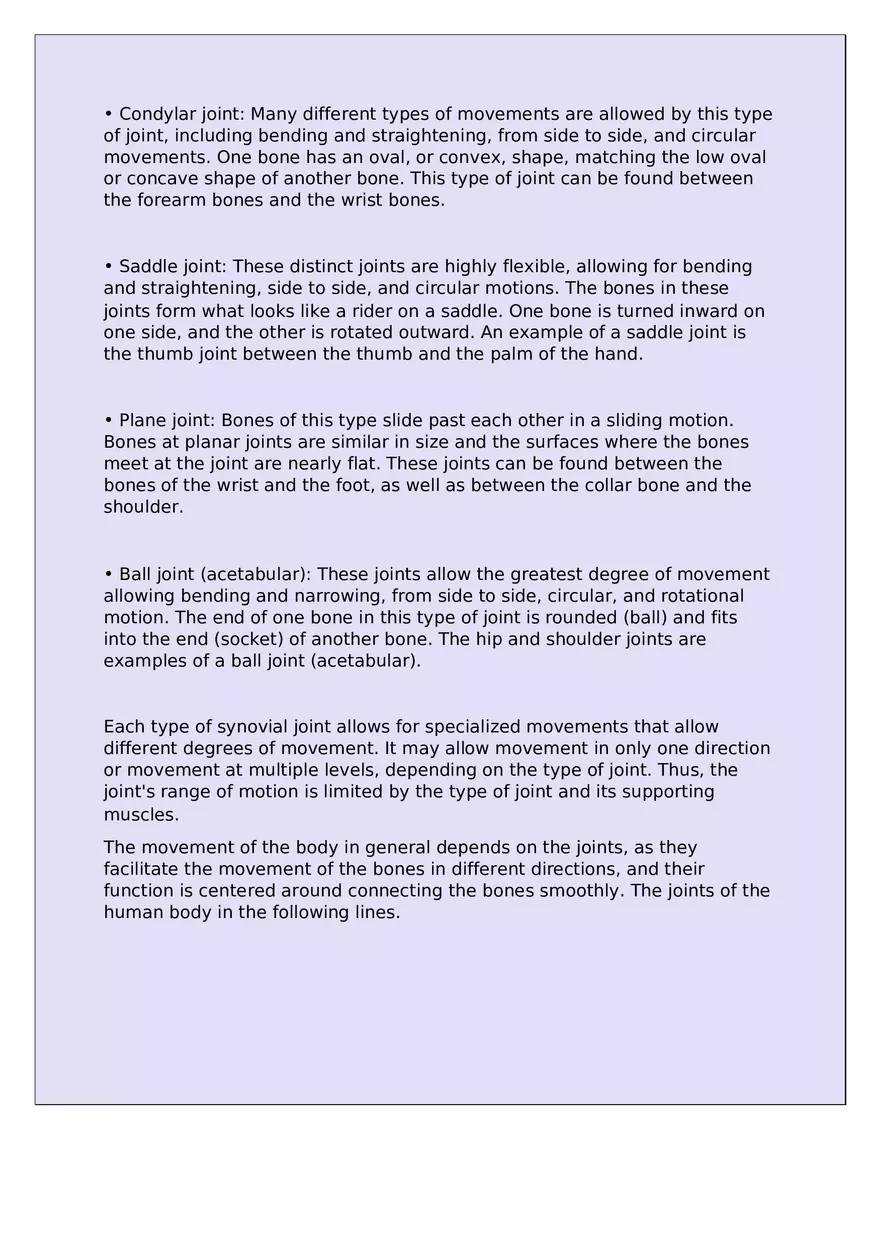 Human Anatomy and Physiology Joints - Page 15