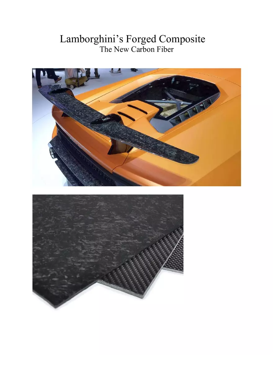 Lamborghini’s Forged Carbon Fiber - Page 1