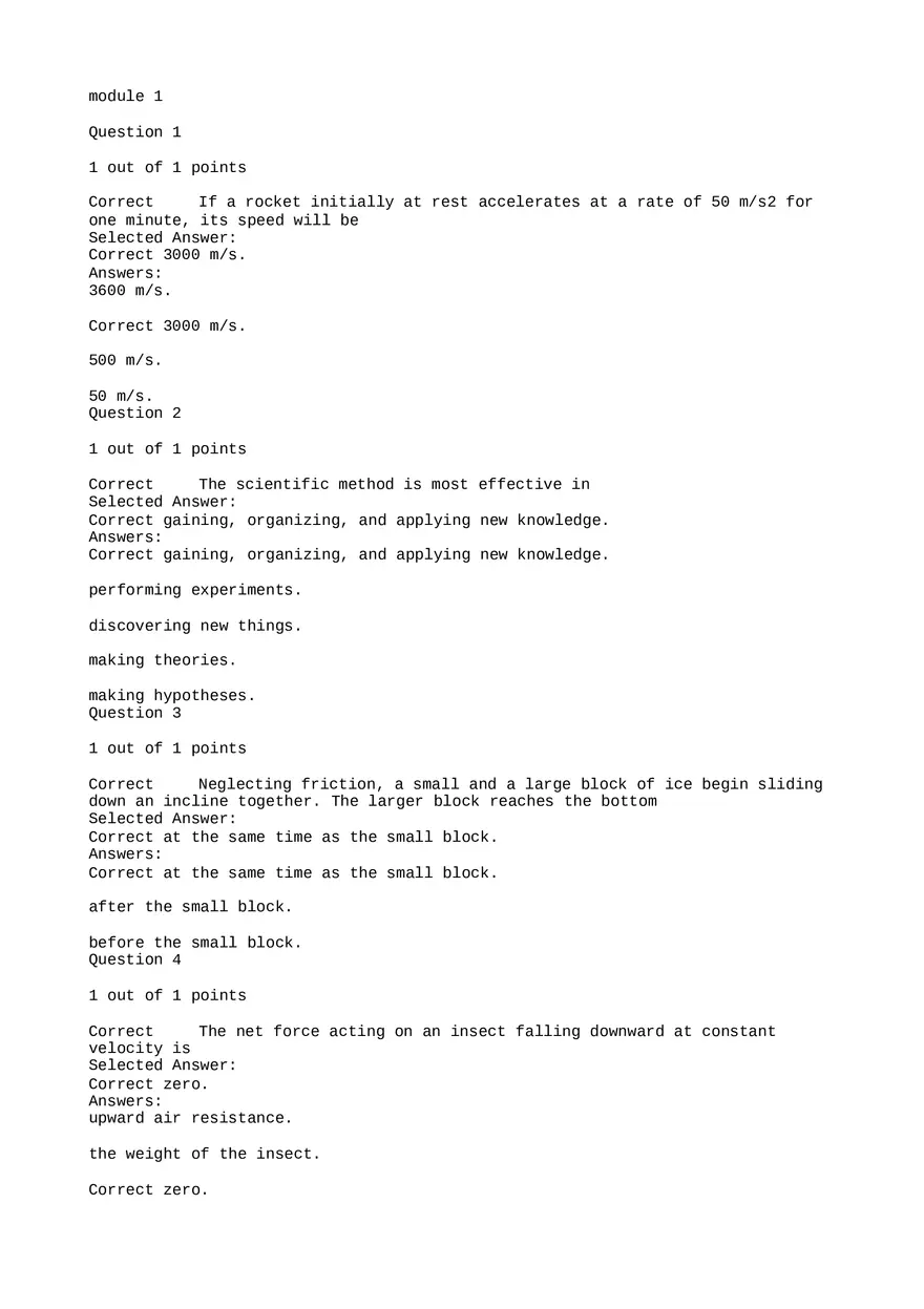 Exam Elementary Physics Module 1 - Page 1