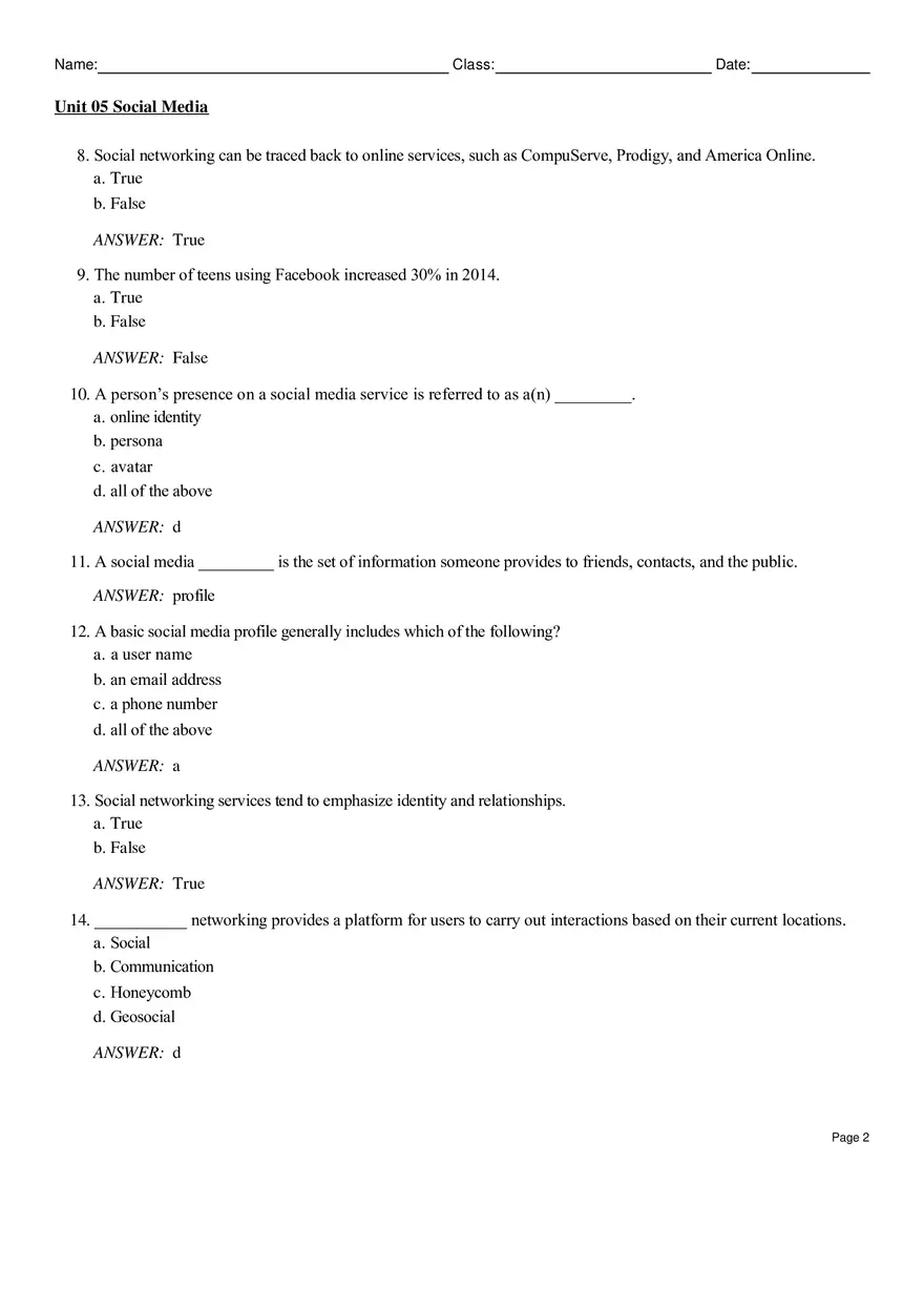 Unit 05 Social Media - Page 2
