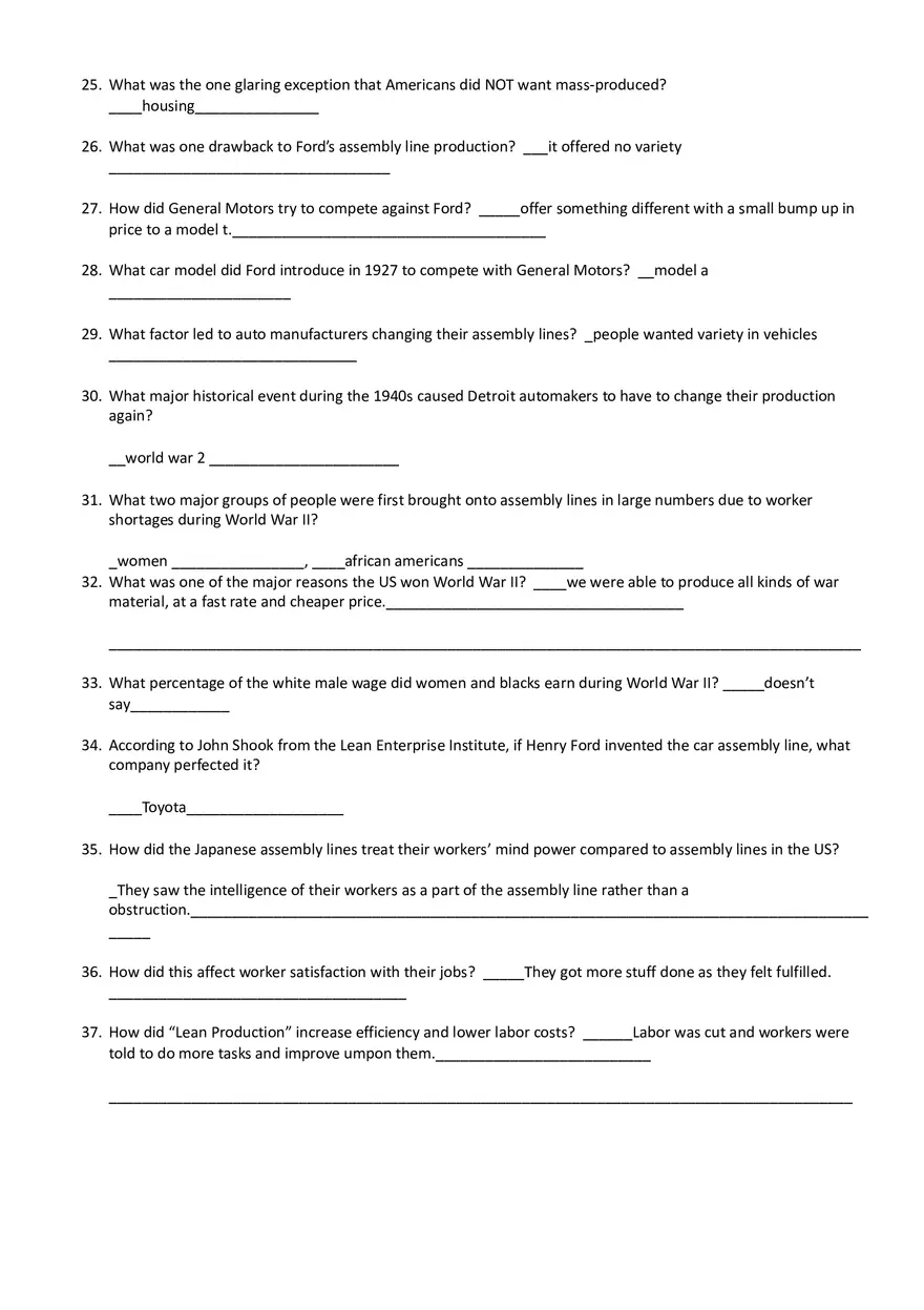 Worksheet The Assembly Line - Page 3