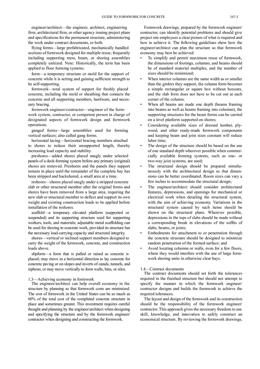 Guide to Formwork for Concrete Chapter 1 - Page 2