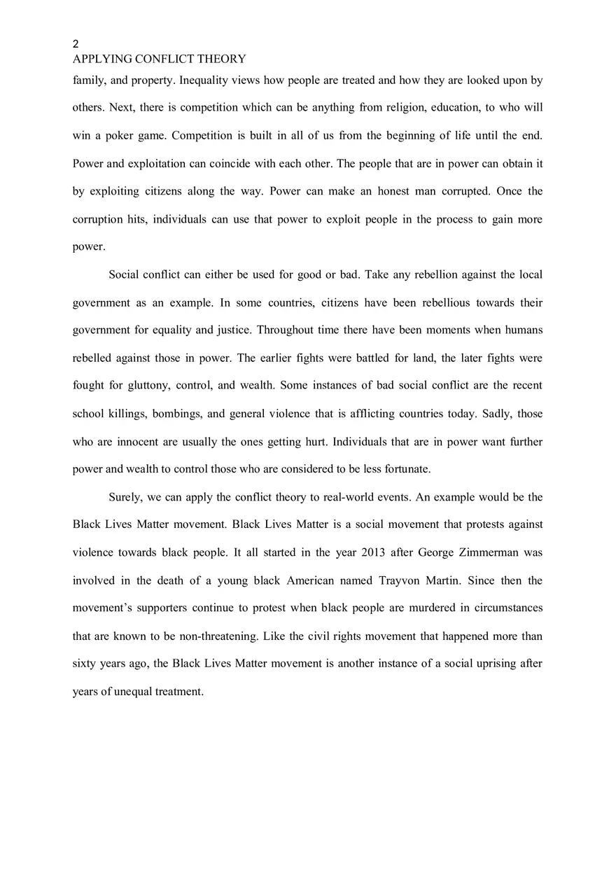 Applying Conflict Theory to the Real World - Page 2