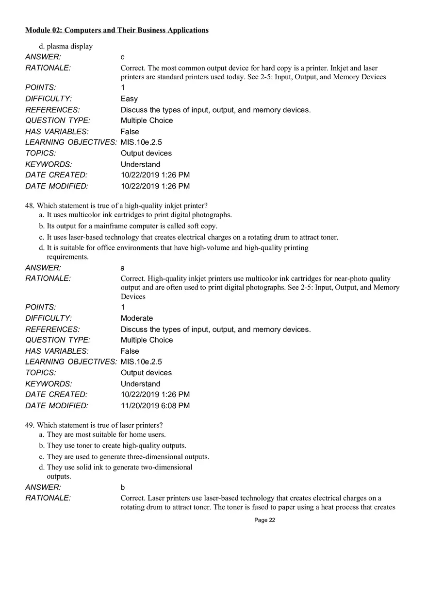 Computers and Their Business Application Multiple Choice Part 2 - Page 2