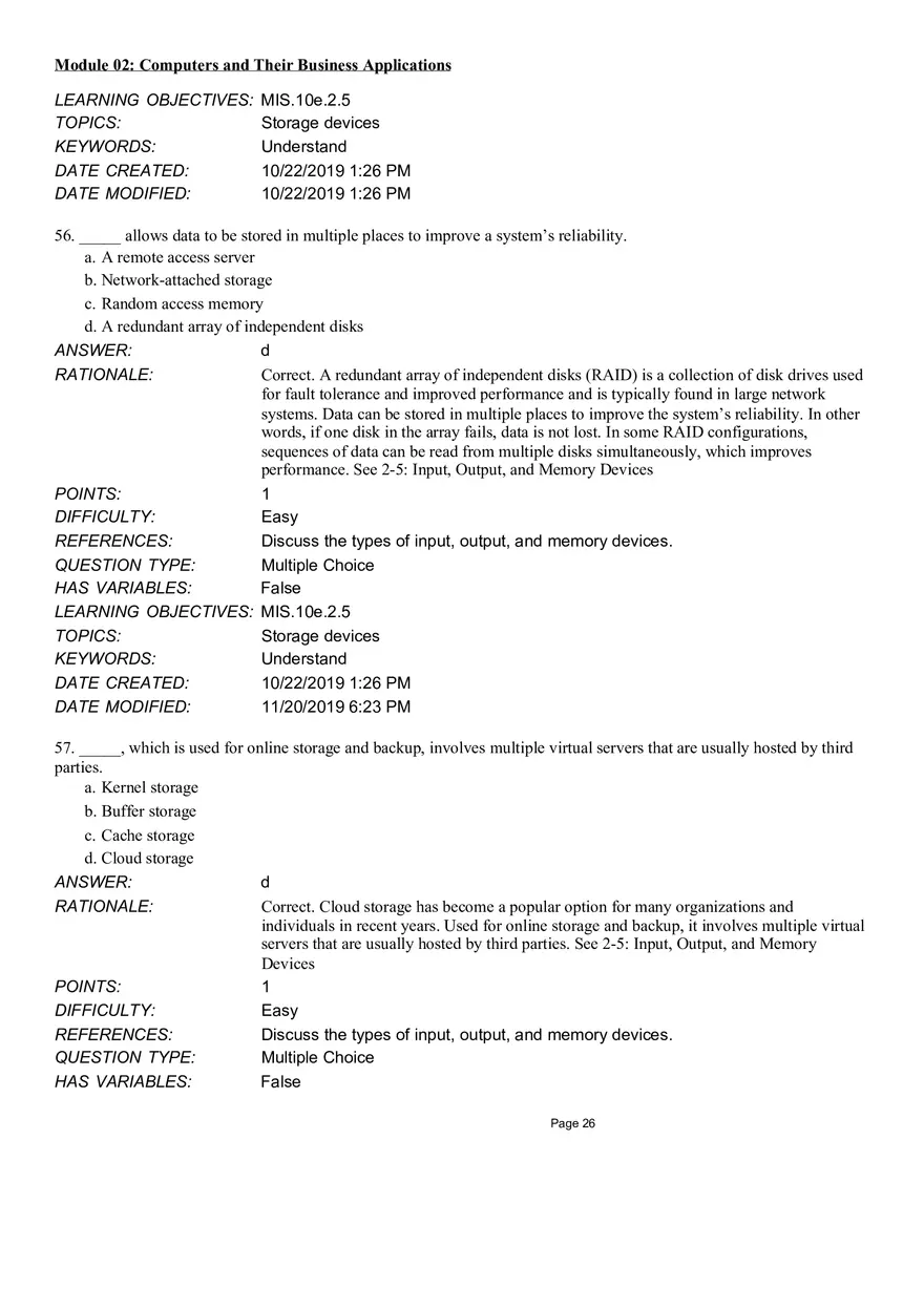 Computers and Their Business Application Multiple Choice Part 2 - Page 6