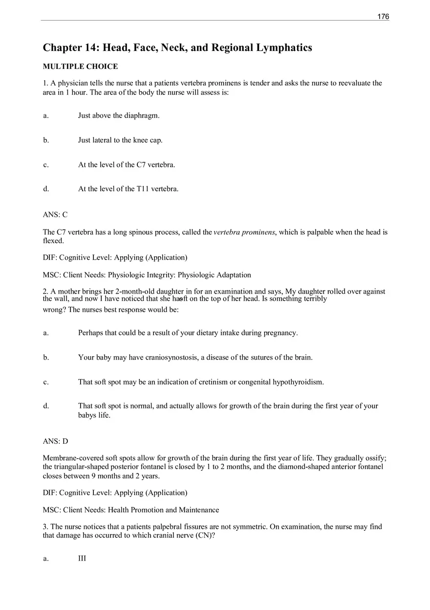 Chapter 14 Head, Face, Neck, and Regional Lymphatics - Page 1