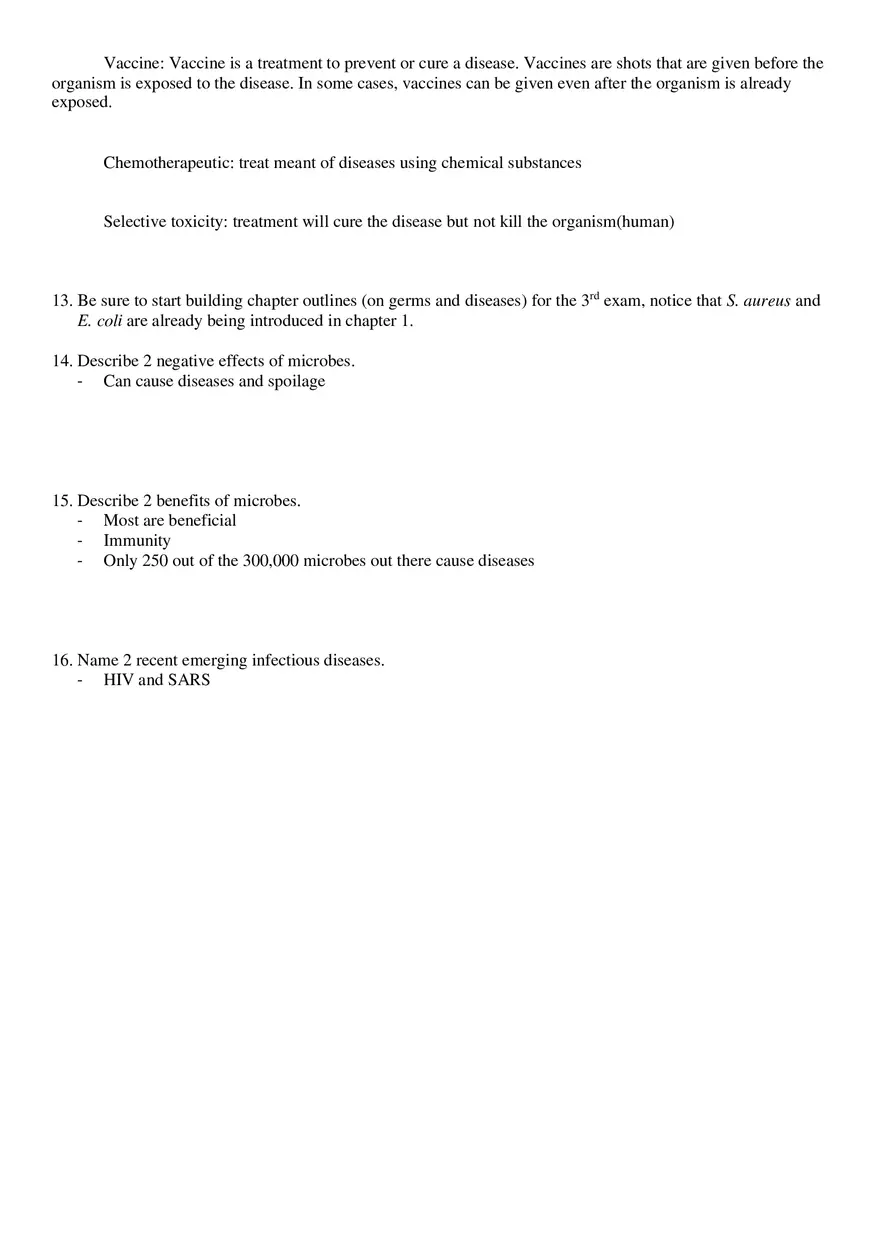 Microbiology - Chapter 1 Worksheet - Page 3