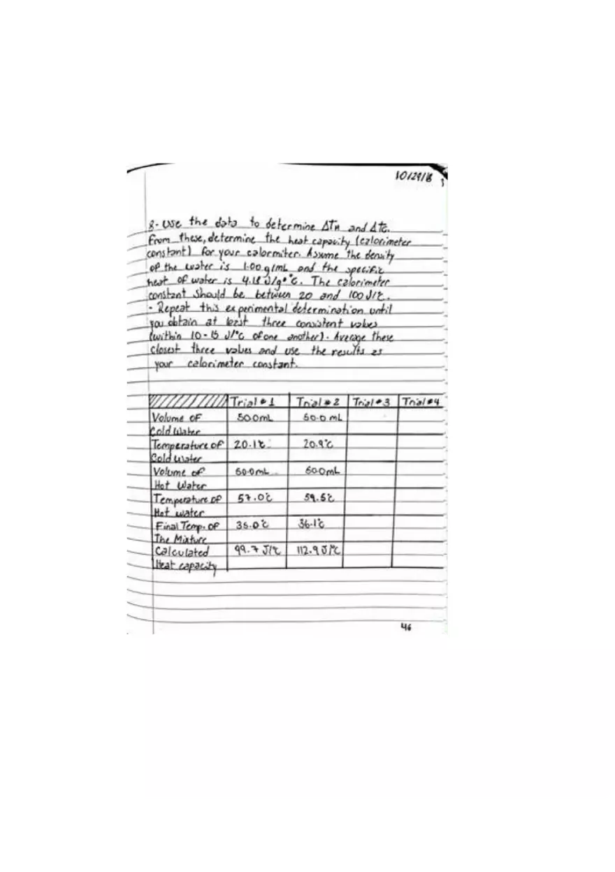 Thermochemistry Lab Report - Page 11