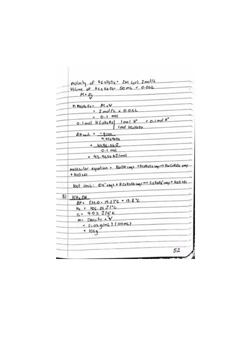 Thermochemistry Lab Report - Page 3