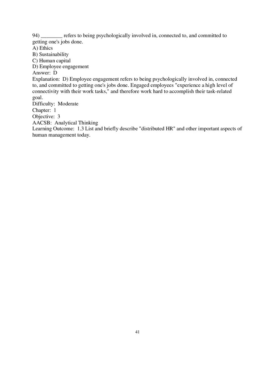 Chapter 1 Introduction to Human Resource Management Multiple Choice 4 - Page 5