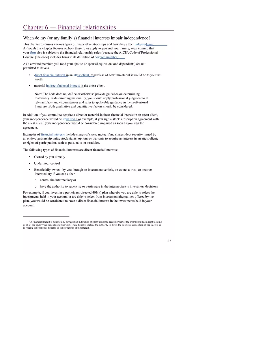 Chapter 6 Financial Relationships - Page 1