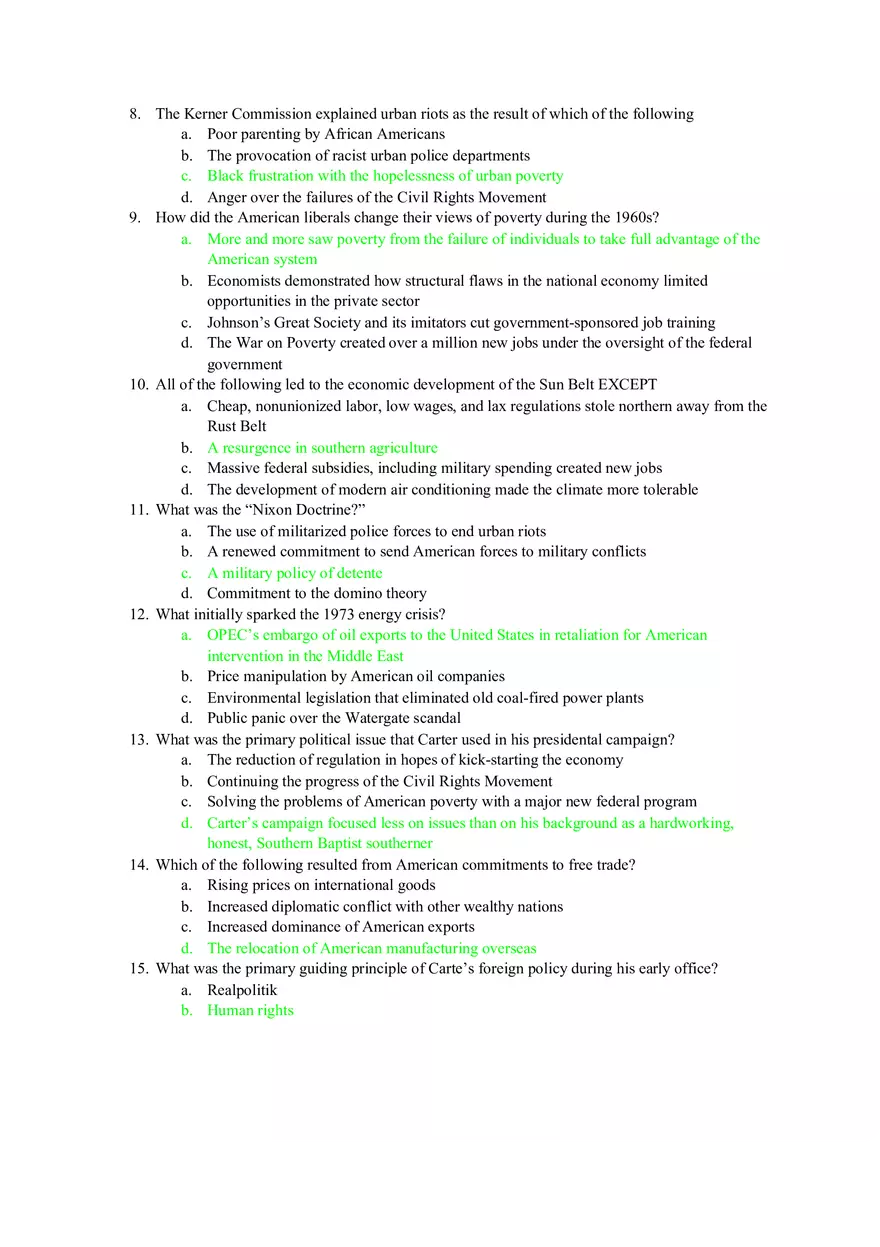 The American Yawp Chapter 28 – The Unraveling Quiz - Page 2