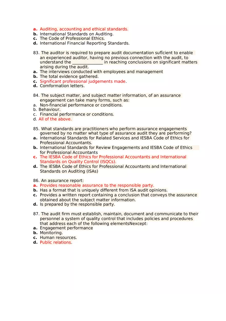 Which of the Following Would Be Considered an Assurance Engagement - Page 12