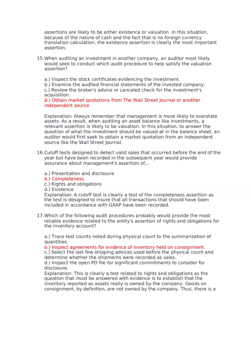 Which of the Following Would Be Considered an Assurance Engagement - Page 15