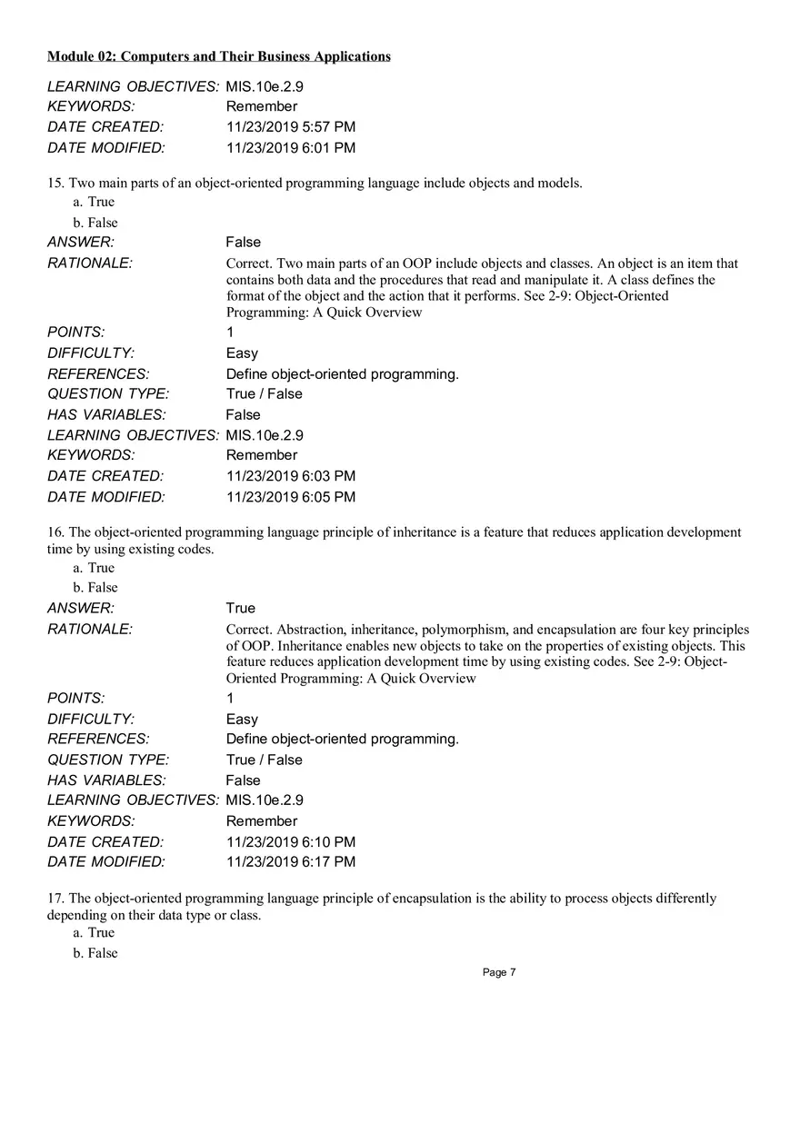 Computers and Their Business Application True False - Page 7