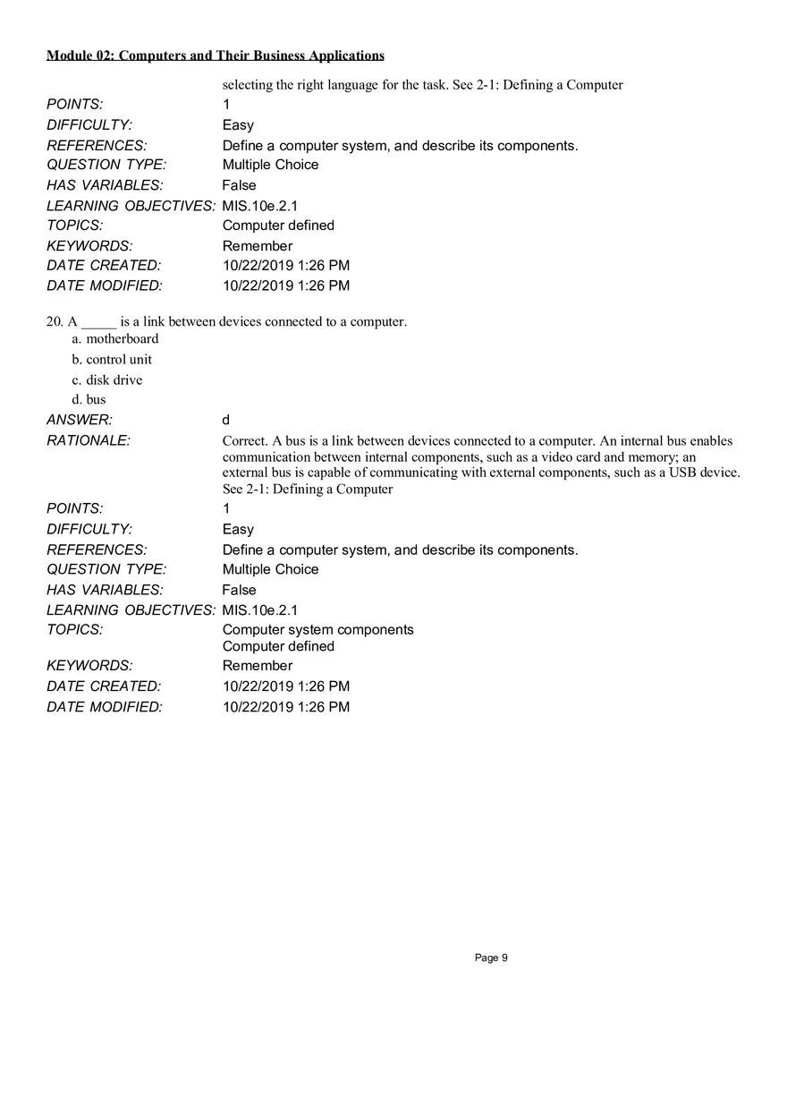 Computers and Their Business Application True False - Page 9