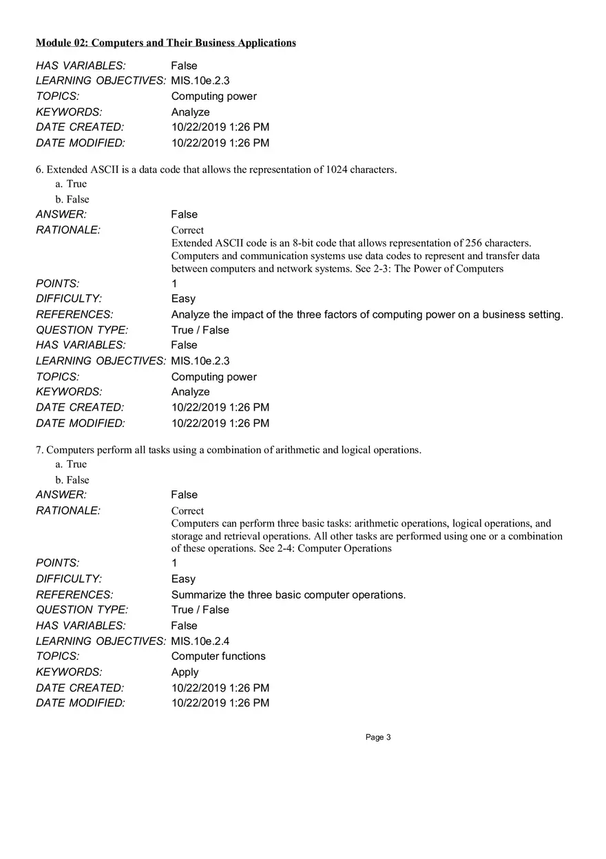 Computers and Their Business Application True False - Page 3