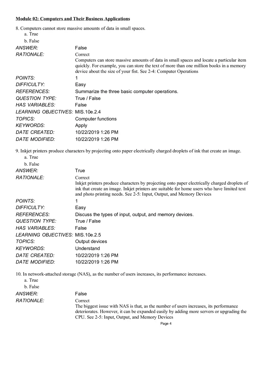 Computers and Their Business Application True False - Page 4