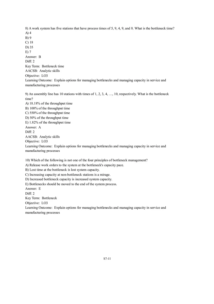 Section 2  Bottleneck Analysis and theTheory of Constraints - Page 3