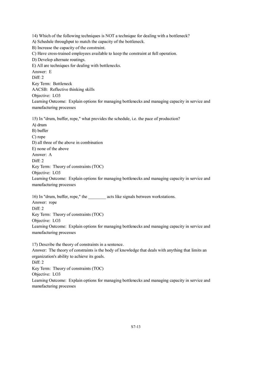 Section 2  Bottleneck Analysis and theTheory of Constraints - Page 5