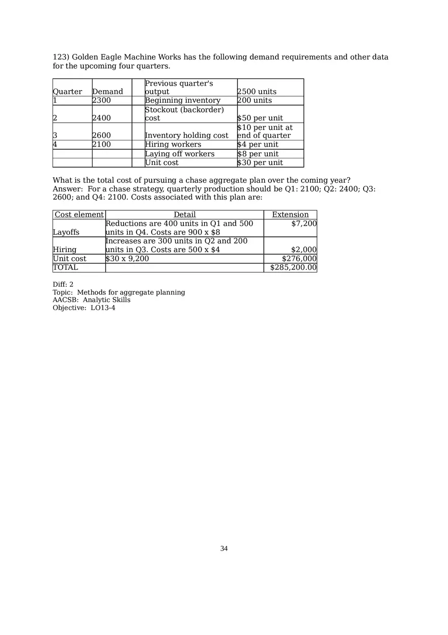 Chapter 13  Aggregate Planning Essay 2 - Page 7