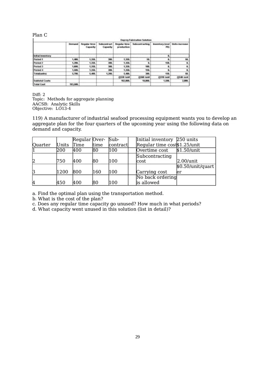Chapter 13  Aggregate Planning Essay 2 - Page 2