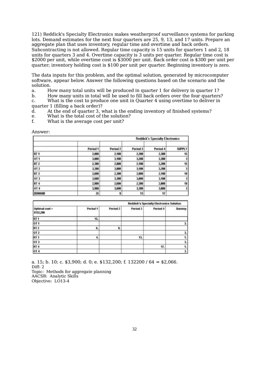 Chapter 13  Aggregate Planning Essay 2 - Page 5