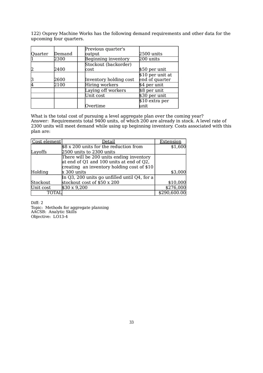 Chapter 13  Aggregate Planning Essay 2 - Page 6