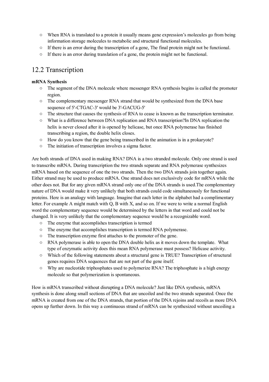 The Enzyme That Unwinds a Segment of the DNA Molecule Is - Page 2