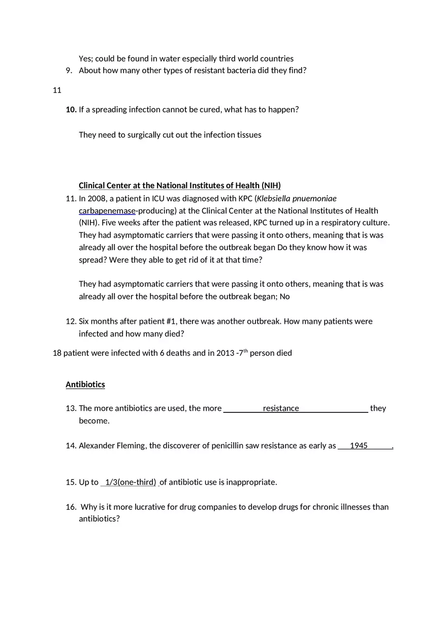 Hunting the Nightmare Bacteria Worksheet - Page 2