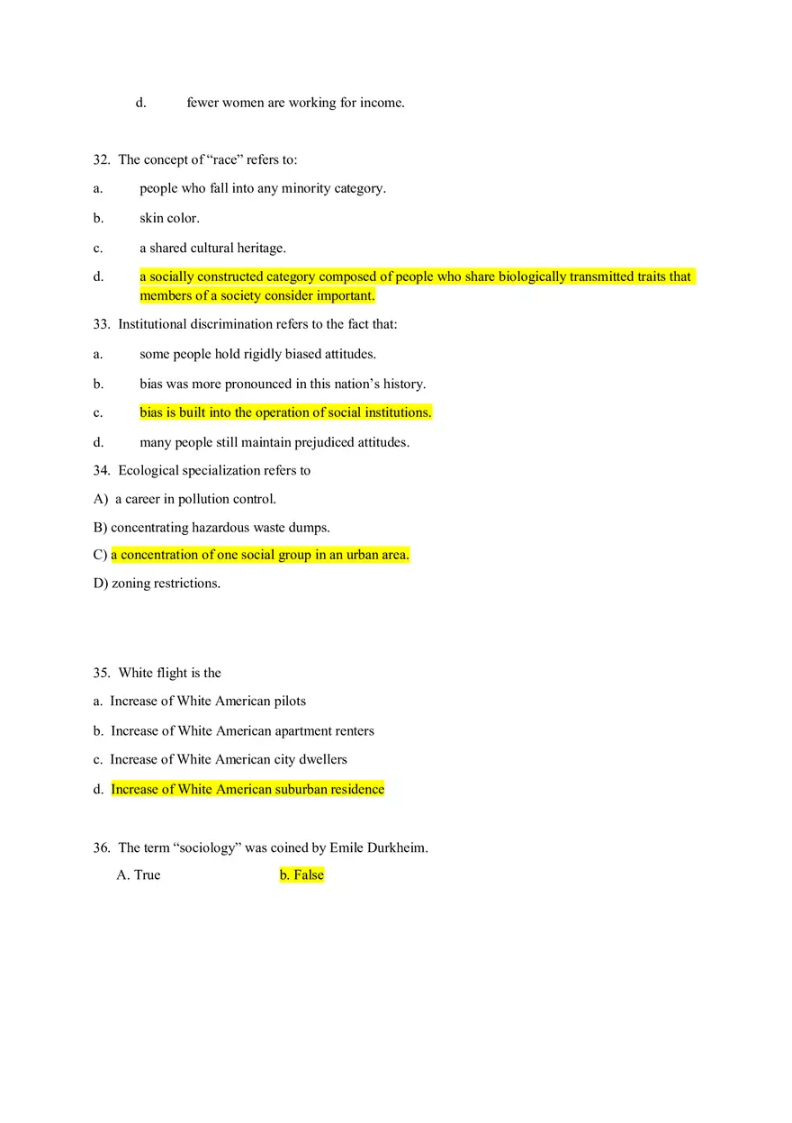 Sociology Field Exam - Page 8