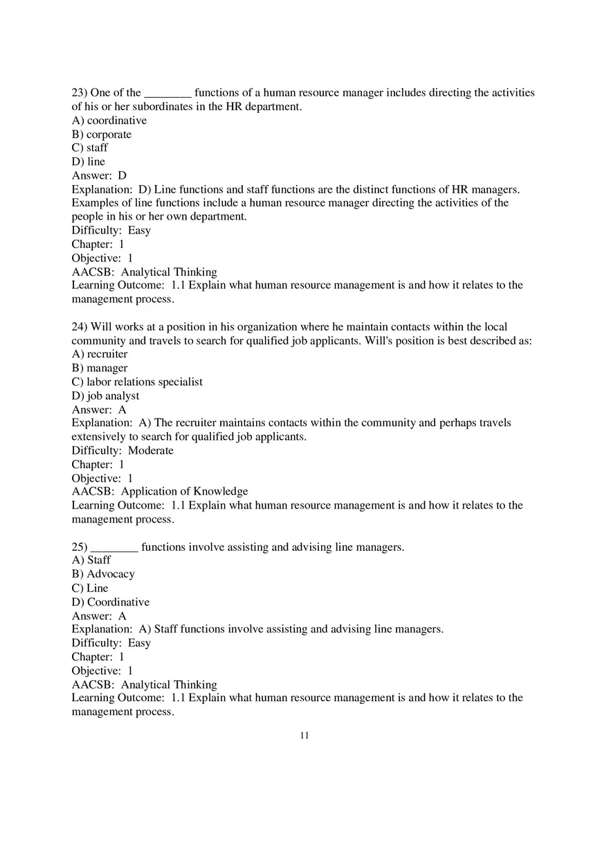 Chapter 1 Introduction to Human Resource Management Multiple Choice 2 - Page 2