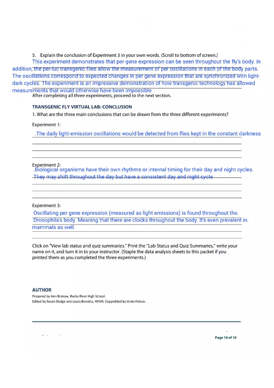 Transgenic Fly Virtual Lab - Page 10