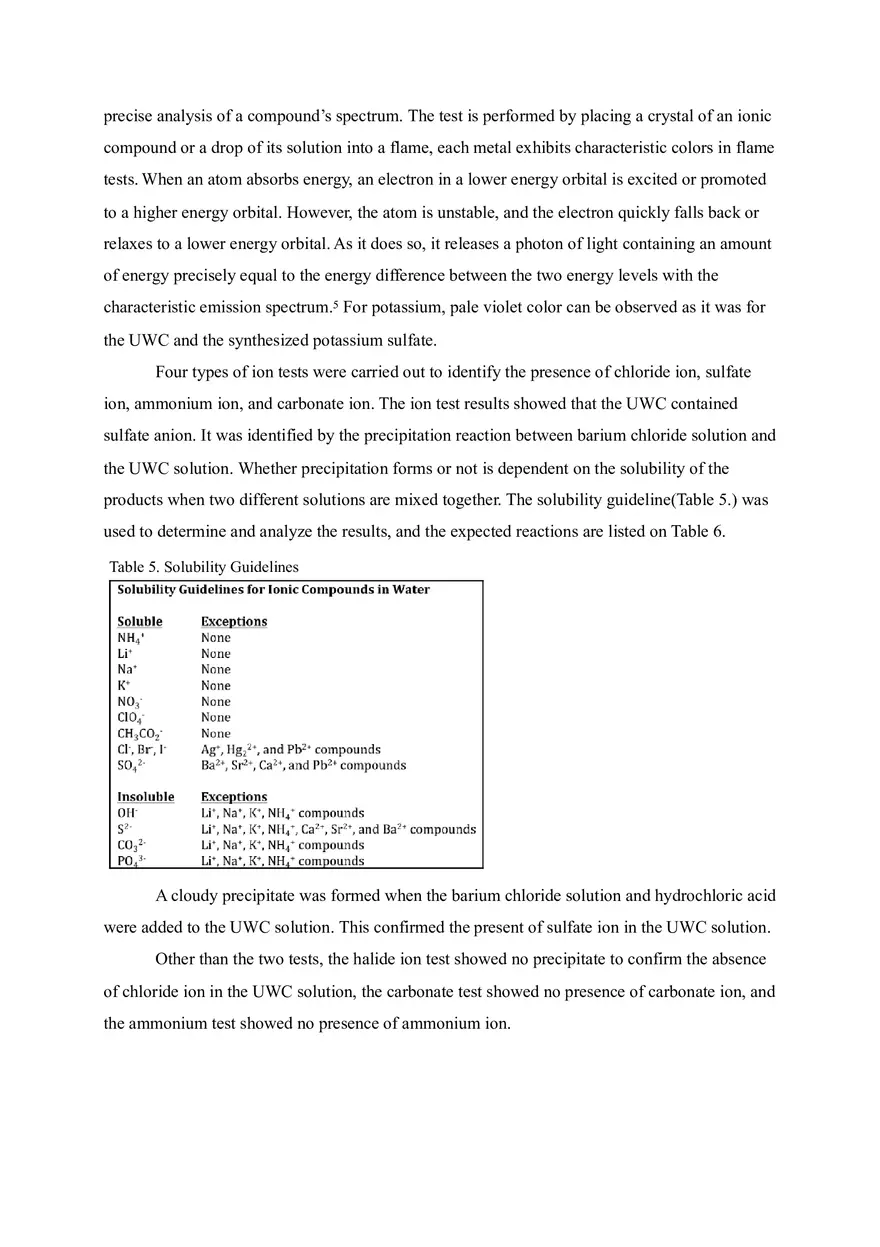 Identification of the Unknown White Compound by Compound Synthesis and Tests of their Physical and Chemical Properties - Page 8
