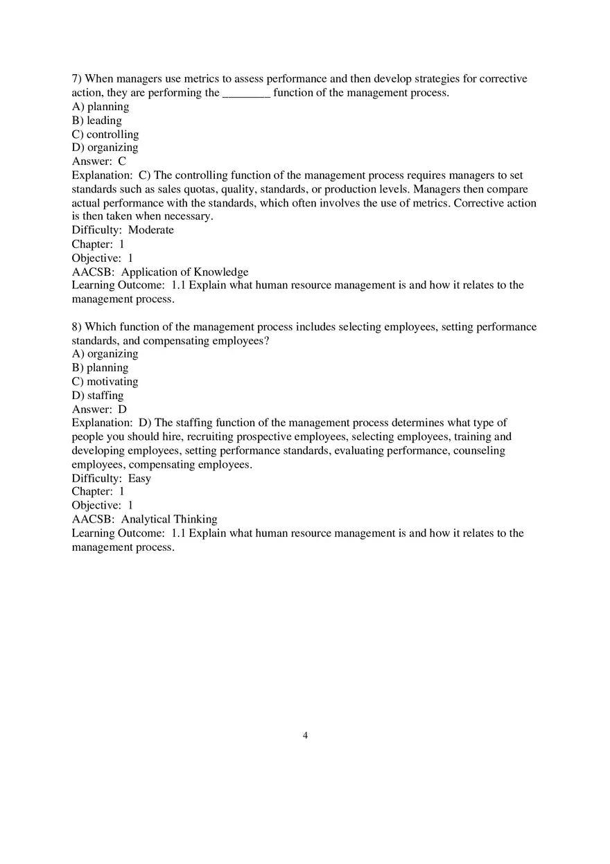Chapter 1 Introduction to Human Resource Management Multiple Choice 1 - Page 4