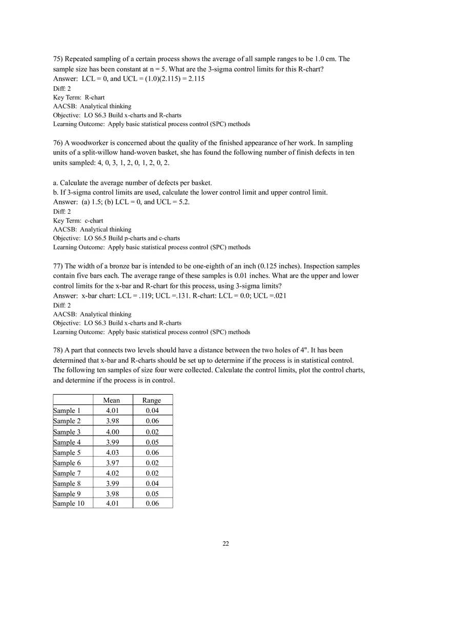 Section 1 Statistical Process Control (SPC) - Page 15